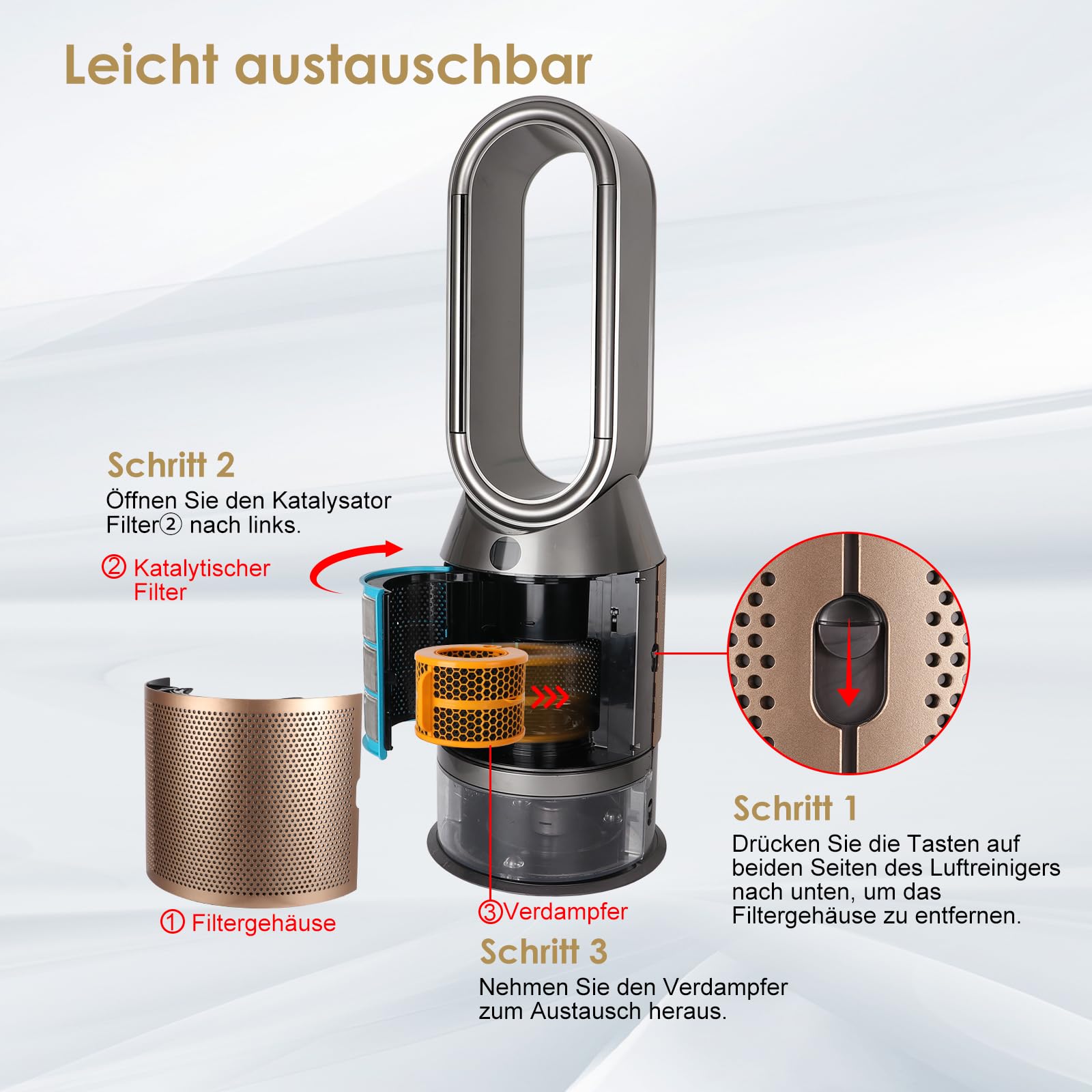 Dyson Pure Humidify Cool PH01 PH02 PH03 HP04 PH3A için hava